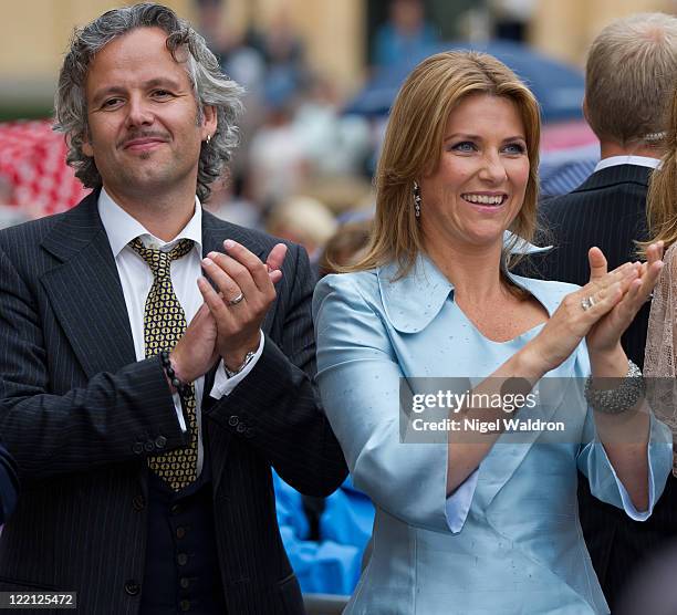 Ari Behn and Princess Martha Louise of Norway attend a celebration on the occasion of the Crown Prince Haakon and Crown Princess Mette-Marit of...