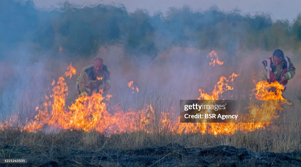 Wildfire in Bargerveen Nature Reserve