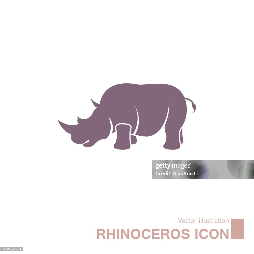 Vector drawn rhino.
