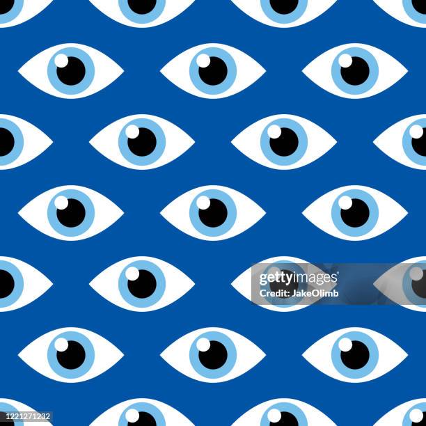 stockillustraties, clipart, cartoons en iconen met spy oog patroon - gluren
