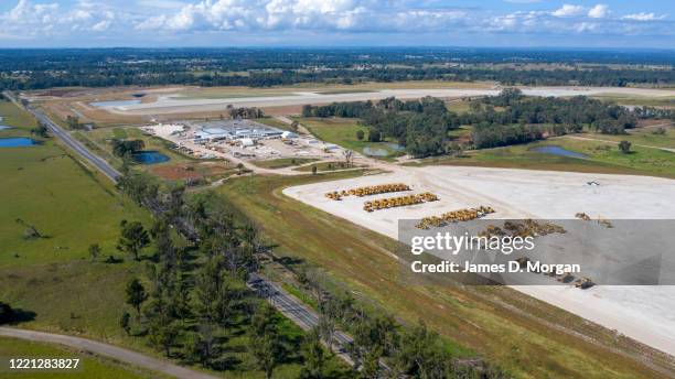 General view at the Badgerys Creek airport site on April 10, 2020 in Sydney, Australia. The Western Sydney airport, located at Badgerys Creek is...