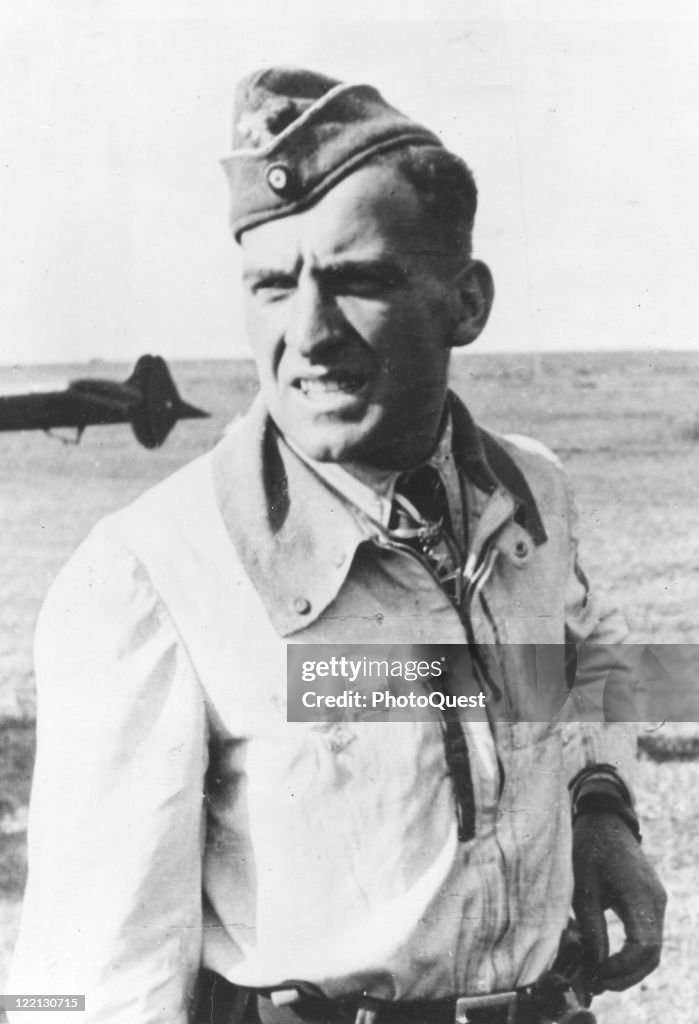 Hand Rudel Portrait of Colonel Hans Ulrich Rudel , highly decorated German ...