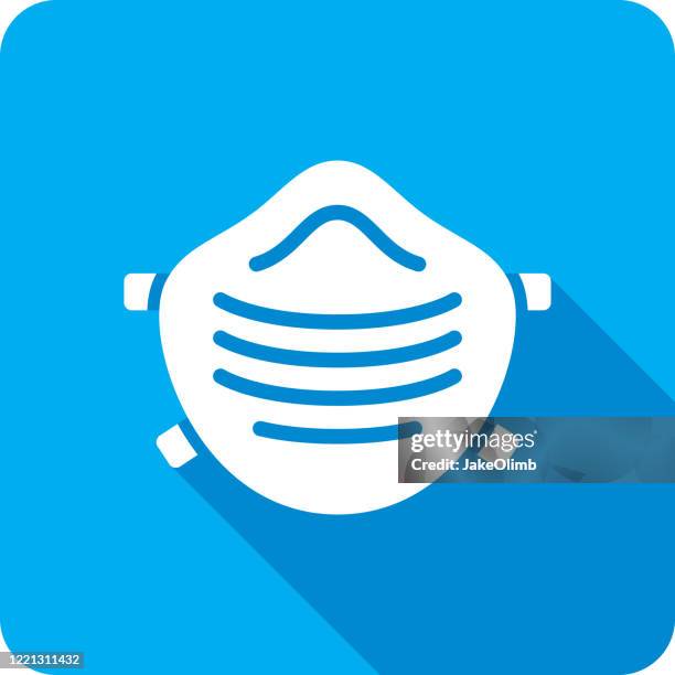 face mask icon silhouette - respirator mask icon stock illustrations