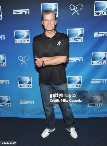 Radio personality Dan Patrick attends the DIRECTV Old School Challenge Presented by ESPN at the 69th Regiment Armory on August 25, 2011 in New York...