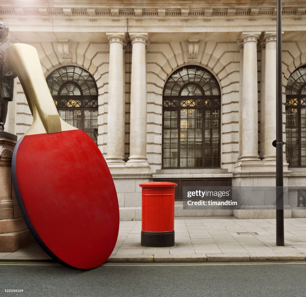 Ping pong paddle in . London