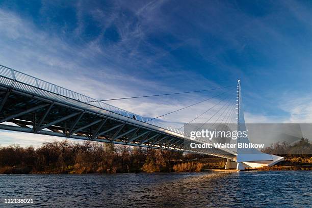 turtle bay park, sundial bridge - redding califórnia imagens e fotografias de stock