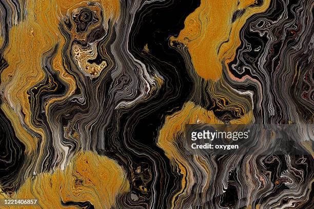 abstract distorted yellow black wavy glitch texture colorful background. geometric futuristic. - opal gemstone stock pictures, royalty-free photos & images