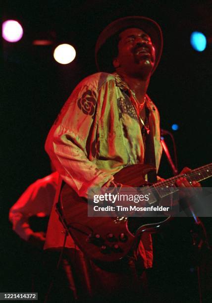 Donald Kinsey of the Kinsey Report performs at Slim's on March 16, 1990 in San Francisco, California.