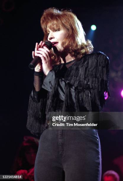 Patty Loveless performs at Shoreline Amphitheatre on June 14, 1992 in Mountain View, California.