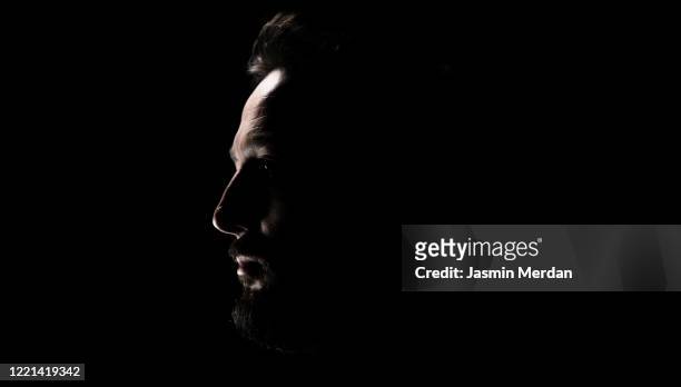 284 Black And White Profile Face Black Background Photos and Premium High  Res Pictures - Getty Images