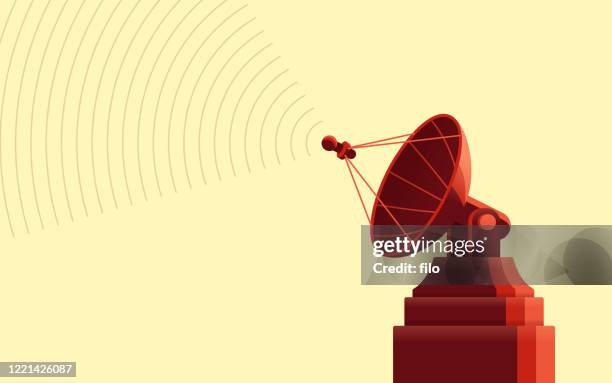 stockillustraties, clipart, cartoons en iconen met satellietschotel communicatie achtergrond - wap