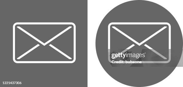 closed email envelope icon - white envelope stock illustrations