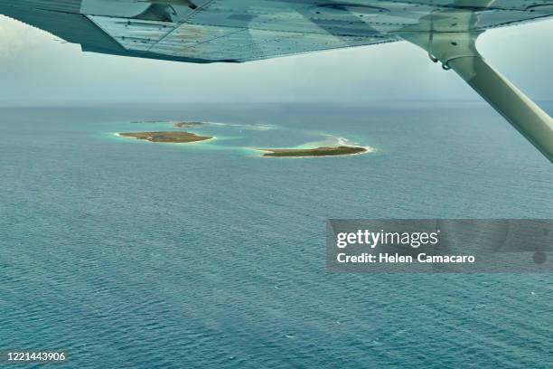 aerial view of los roques national park. - list of islands by highest point stock pictures, royalty-free photos & images