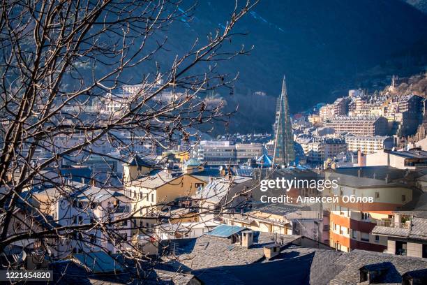 andorra-la-vella - a capital of andorra - andorra la vella stockfoto's en -beelden