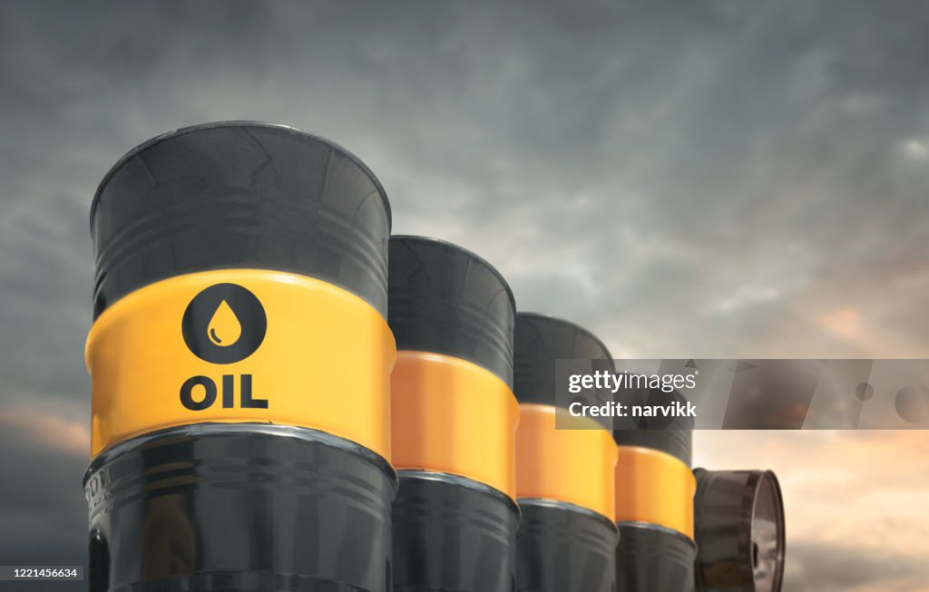 Barriles de petróleo crudo seguidos