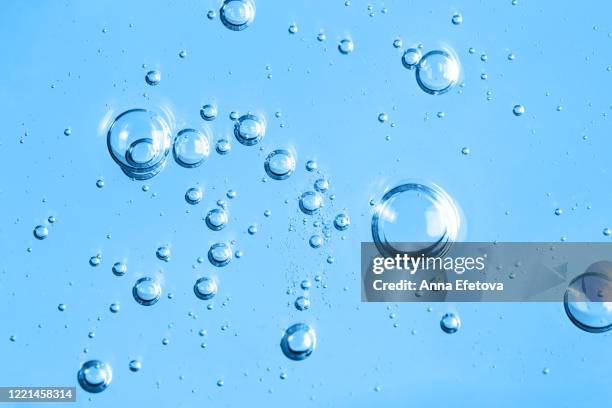 texture of transparent gel with bubbles. - carbonation stockfoto's en -beelden