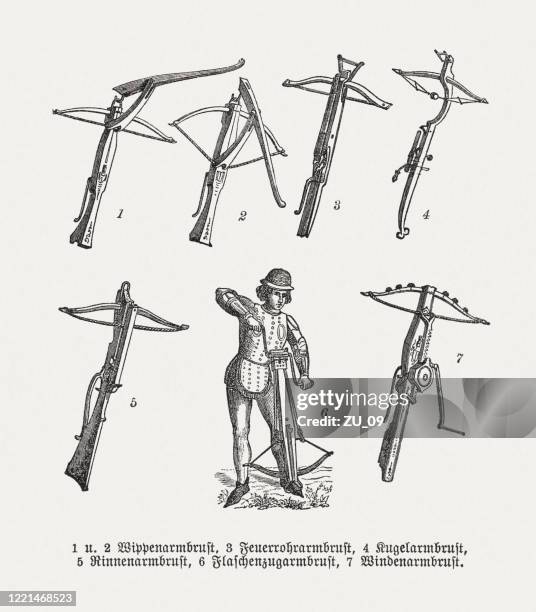 Crossbow Drawing Reference 79 Crossbow Drawing High Res Illustrations - Getty Images