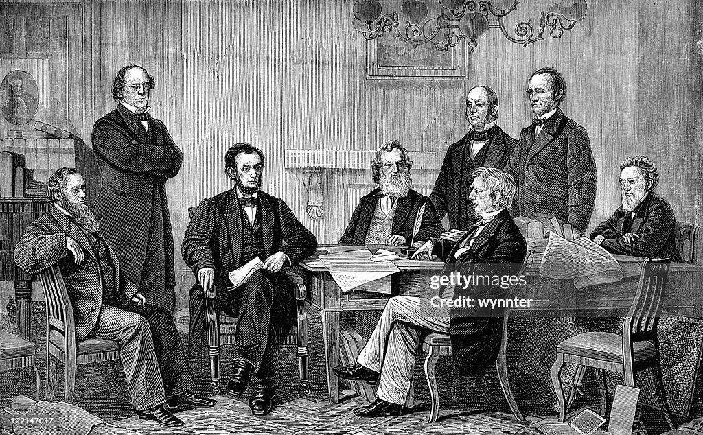 Abraham Lincoln Signs Emancipation Proclamation
