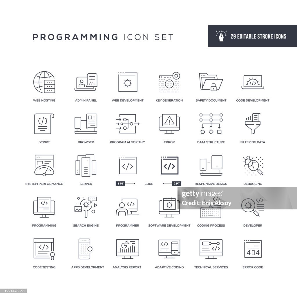 Programming Editable Stroke Line Icons