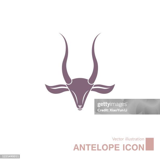 illustrations, cliparts, dessins animés et icônes de icône d’antilope dessinée vectorielle. - koudou
