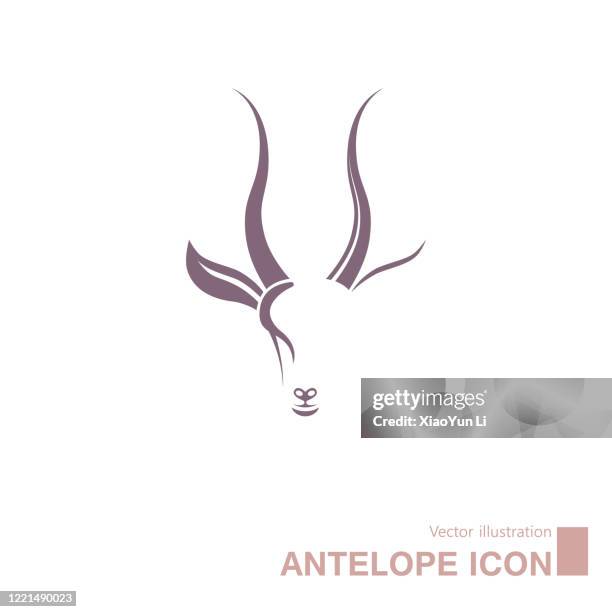 vector drawn antelope icon. - kudu stock illustrations