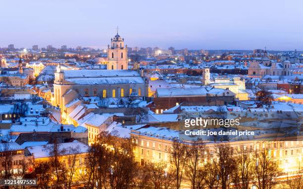 st. john the baptist and st. john the apostle and evangelist, vilnius, lithuania - vilnius stock pictures, royalty-free photos & images
