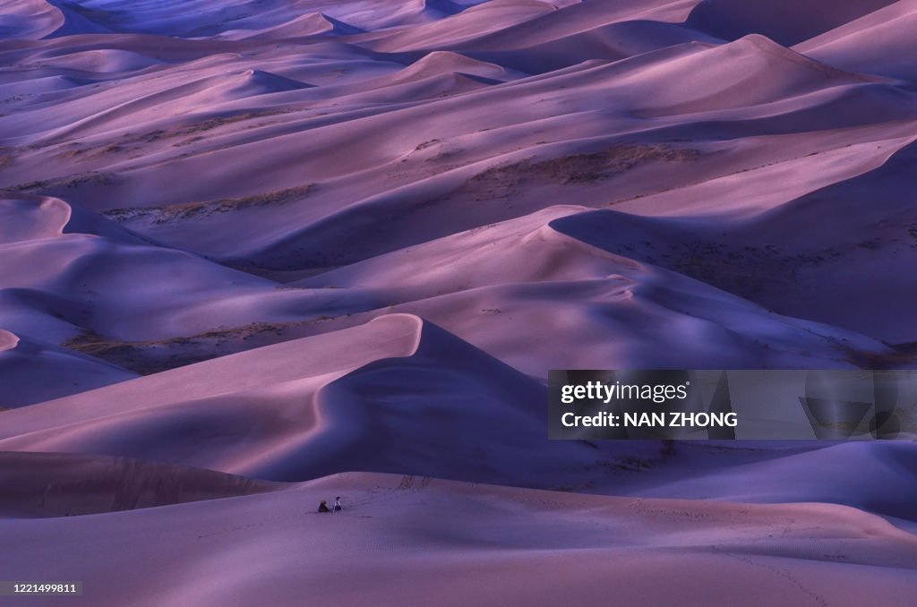 Sand waves at dusk