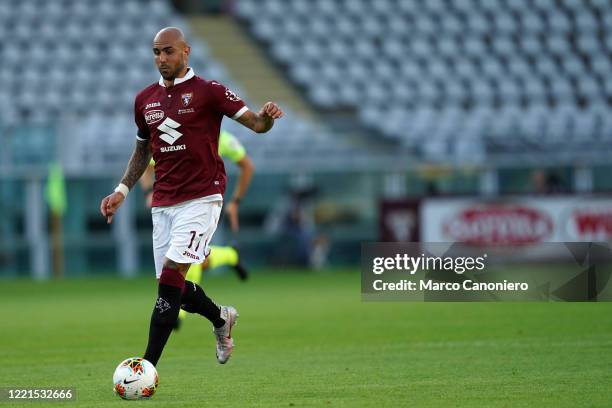 Simone Zaza of Torino FC in action during the the Serie A match between Torino Fc and Parma Calcio. . The match ends in a tie 1-1 .