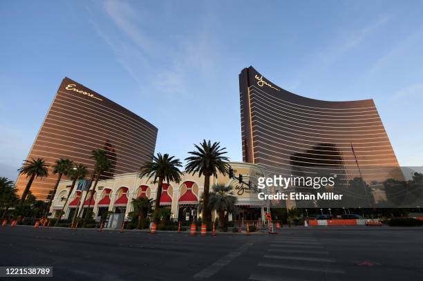 Encore Las Vegas and Wynn Las Vegas remain closed as a result of the statewide shutdown due to the continuing spread of the coronavirus on April 27,...