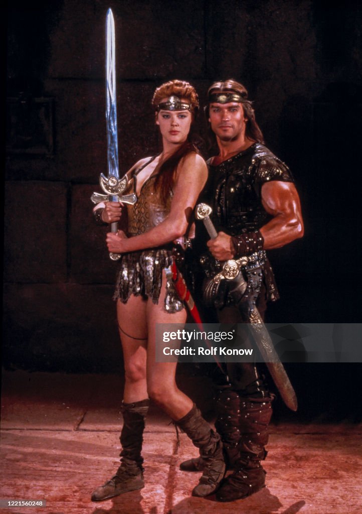 Brigitte Nielsen and Arnold Schwarzenegger in "Red Sonja"