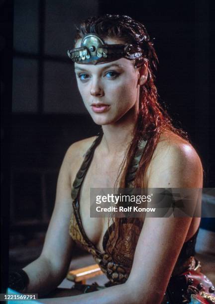 Brigitte Nielsen in "Red Sonja", directed by Richard Fleischer, Rome, Italy, 1984