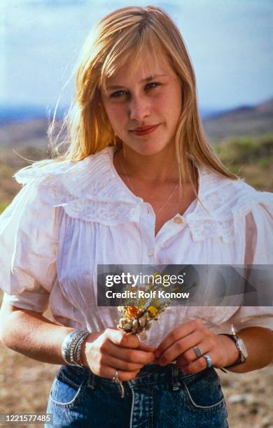 Patricia Arquette in "Time Out", directed by Jon Bang Carlsen, Lordsburg, New Mexico, USA, 1987