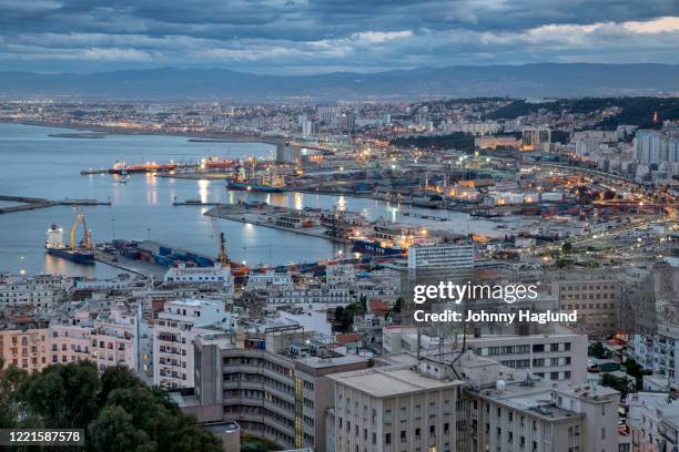 algiers with harbor - algiers stock pictures, royalty-free photos & images