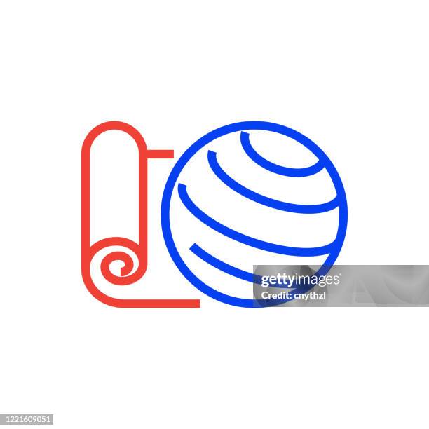 pilates vector line icon - editable stroke, simple line symbol, premium quality design element. - pilates studio stock illustrations