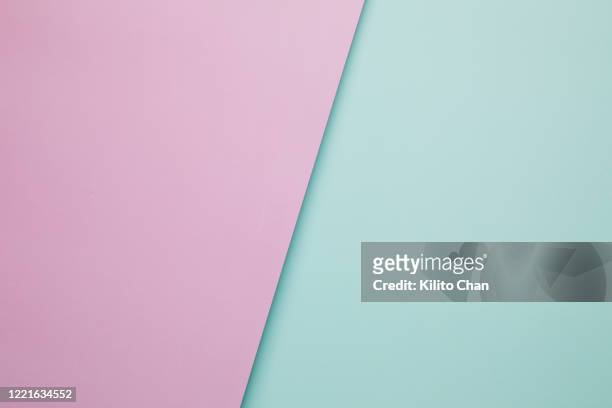 pink blue colored paper background - summer abstract background stock-fotos und bilder