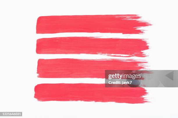 reddish pink paint strokes - water color brush stroke stock-fotos und bilder