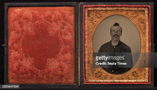 Corporal Hiram Warner, Company C, Second United States Sharp Shooters, 1861-62, Tintype, Plate: 8.9 x 6.4 cm , Photographs, Unknown , One day along a...