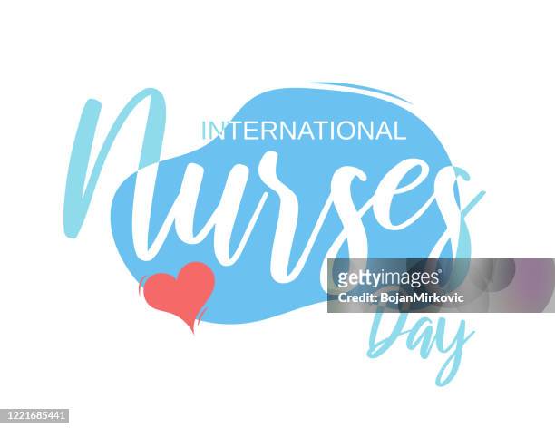 internationale krankenschwestern tag karte. vektor - woche stock-grafiken, -clipart, -cartoons und -symbole