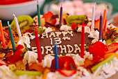 Birthday Cake:pavlova dessert vibrant color