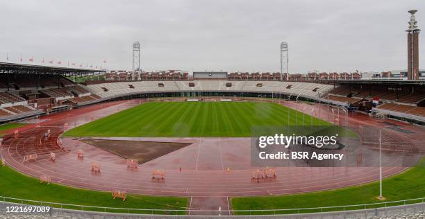 View of the Olympic Stadium on April 28, 2020 in Amsterdam, Netherlands. The iconic Olympic Stadium is ready to re-open its gates on April 29 for...