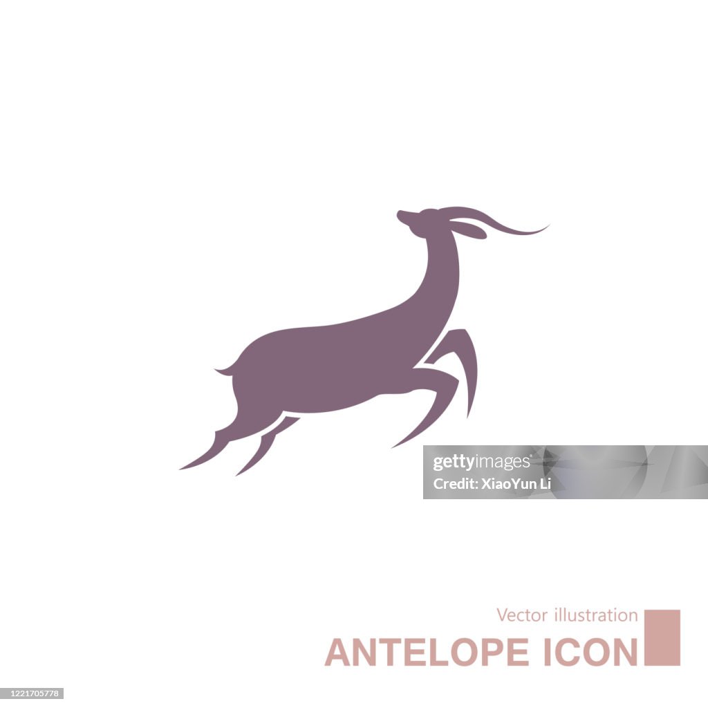 Vector drawn antelope icon.