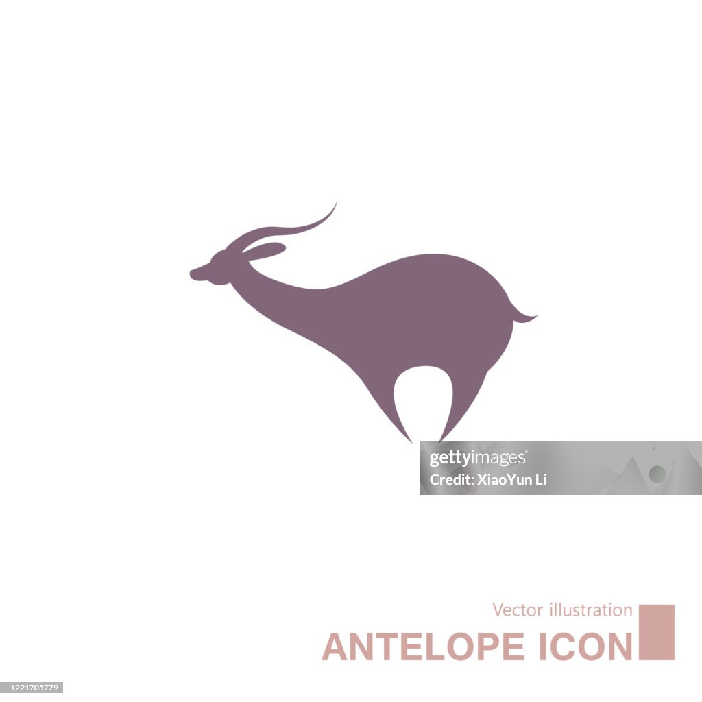 Vector drawn antelope icon.