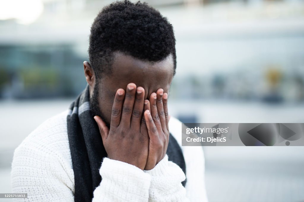 Distraught man.