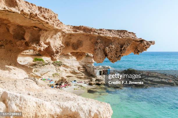 beach landscape in formentera, spain - formentera stock pictures, royalty-free photos & images