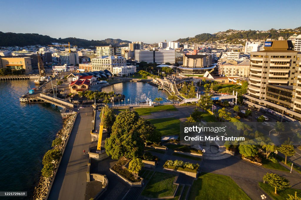 Aerials Of Wellington As NZ Coronavirus Lockdown Restrictions Move To Level 3