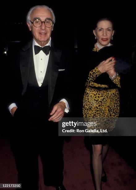 Senator Abraham Ribicoff and wife Casey Ribicoff attend 10th Annual Kennedy Center Honors Gala on December 6, 1987 at the Kennedy Center in...