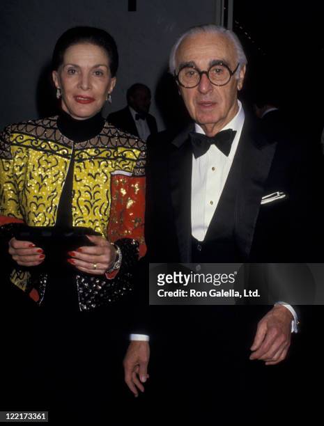 Senator Abraham Ribicoff and wife Casey Ribicoff attend 10th Annual Kennedy Center Honors Gala on December 6, 1987 at the Kennedy Center in...
