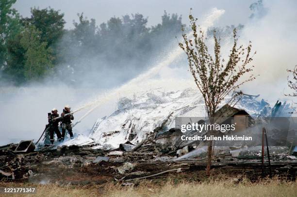 Le Concorde AF 4590 d'Air France à destination de New York s'est écrasé deux minutes après son décollage de l'aéroport de Roissy , faisant 113 morts....