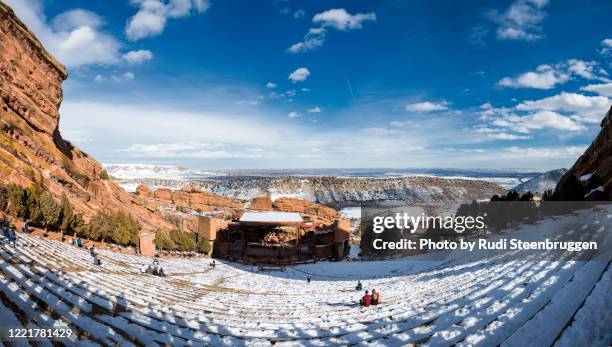 red rocks amphitheatre - red rock stock pictures, royalty-free photos & images