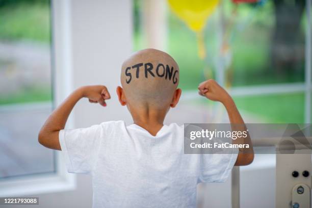 young oncology patient in hospital. - childhood cancer stock pictures, royalty-free photos & images